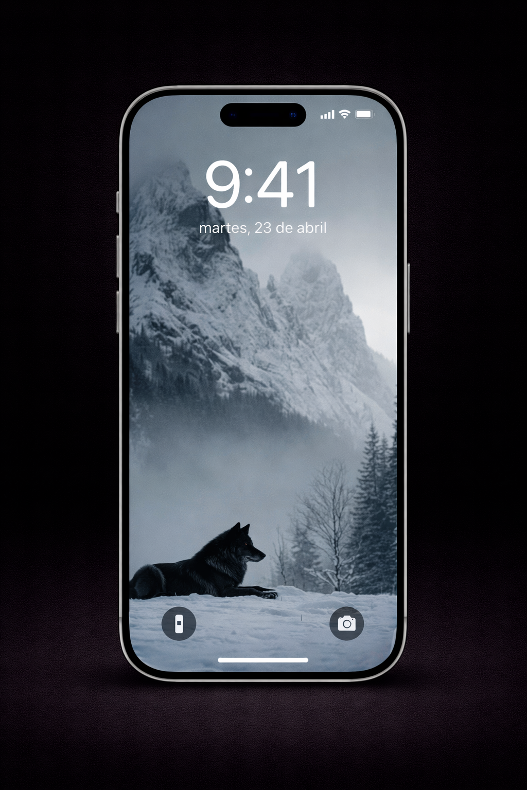 PACK 4 WALLPAPERS + 4 GRATIS -El lobo frente a la montaña – el inicio del camino | Premium 4K Vertical Wallpapers