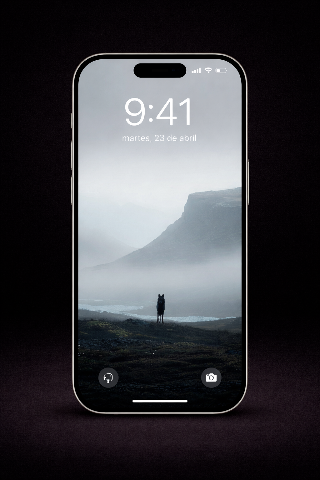 PACK 4 WALLPAPERS + 4 GRATIS -El lobo frente a la montaña – el inicio del camino | Premium 4K Vertical Wallpapers