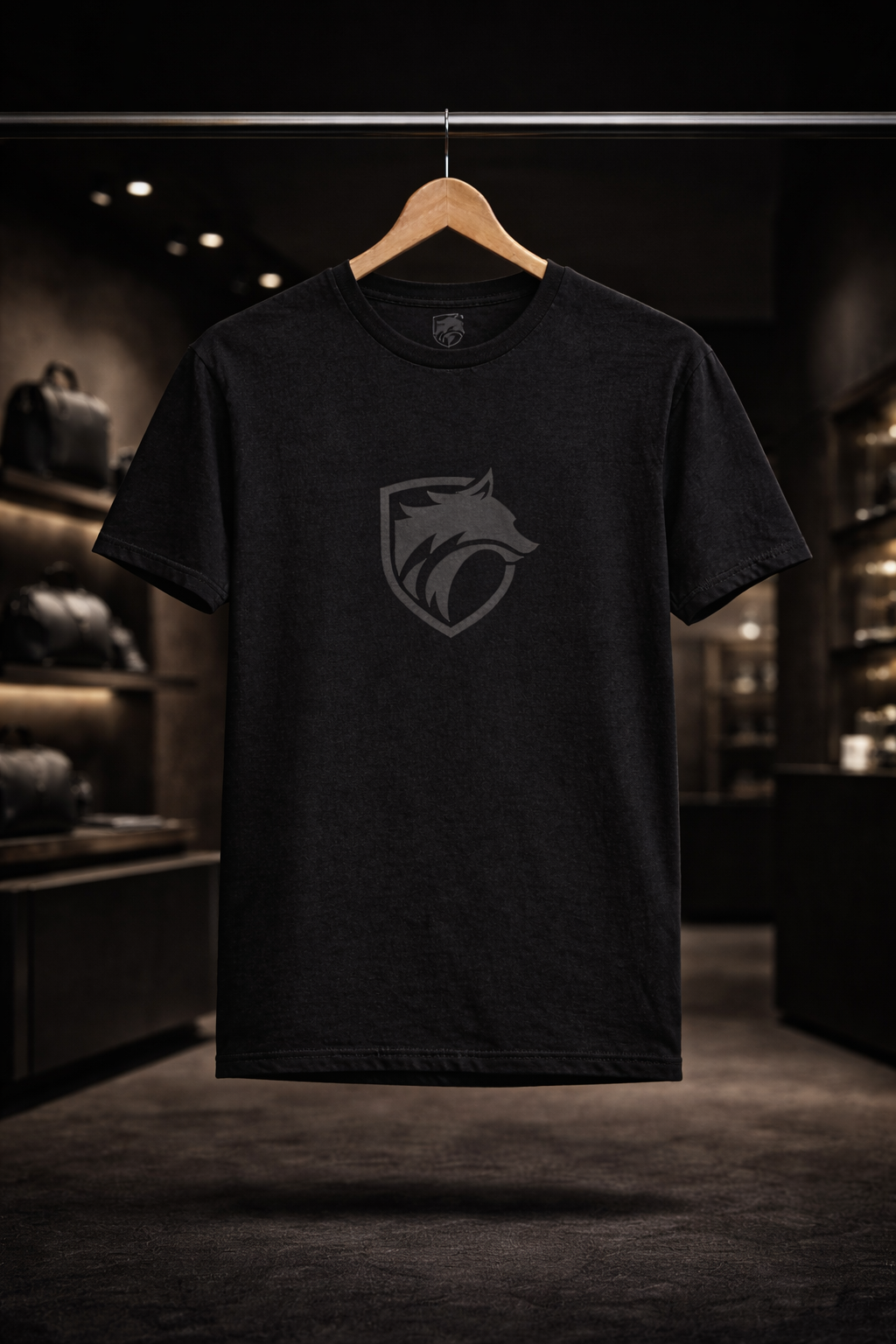 Camiseta Lobo Negro Minimalista | Identidad en Silencio