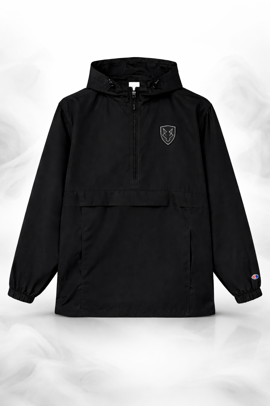 Anorak Lobo Negro Empacable | Escudo Contra la Adversidad – Windbreaker Negro
